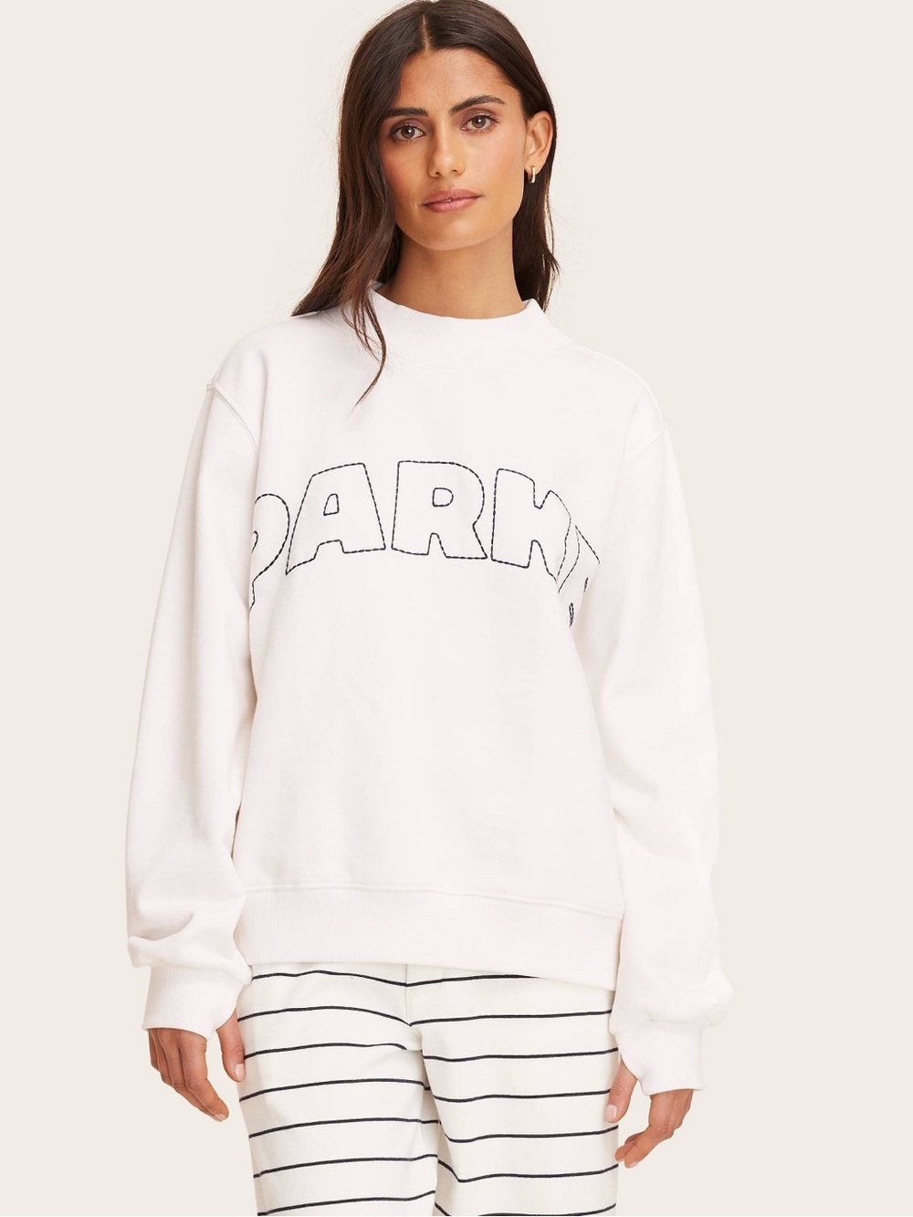 NWT Parke x Target Mockneck Pullover L/XL Cream